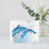 Dolphin Colorful Art Design | Dolphin Lover Aankondigingskaart (Staand voorkant)
