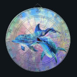 Dolphin Couple Dart Board Happy Familie Dartbord<br><div class="desc">Dolfijnencombinant GEMIGNEERD vormgevingsontwerp</div>