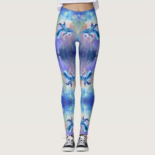 Dolphin Couple - Happy Leggings (Voorkant)