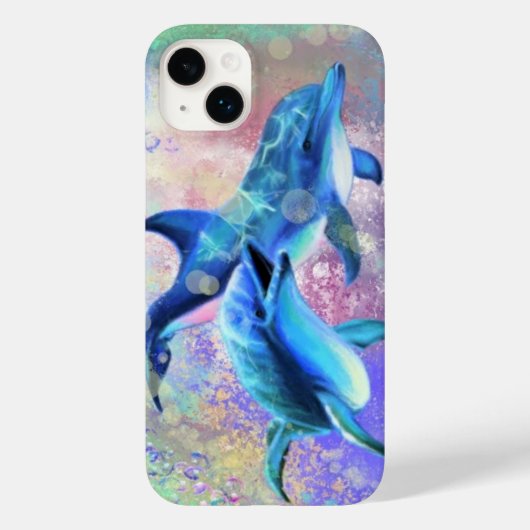 Dolphin Couple iPhone Case familie (Achterkant)