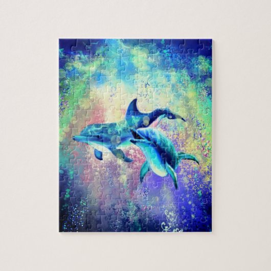 Dolphin Couple Legpuzzel (Verticaal)