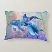 Dolphin Couple - Mooi - Accent Kussen (Achterkant)