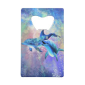 Dolphin Couple - Prachtig Creditkaart Flessenopener (Achterkant)