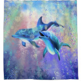 Dolphin Couple - Prachtig Douchegordijn (Voorkant)