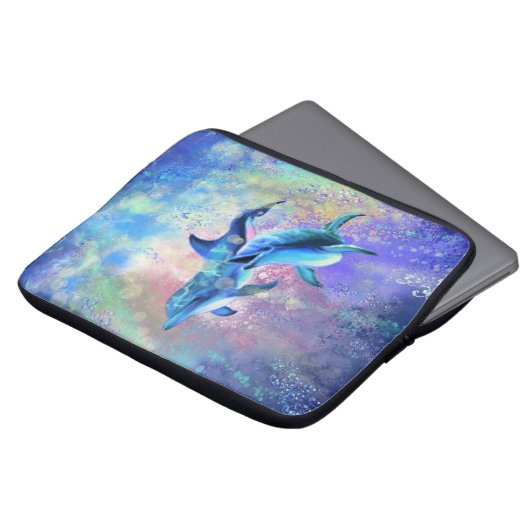 Dolphin Couple - Prachtig Laptop Sleeve (Voorkant top)