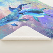 Dolphin Couple - Prachtig Sherpa Deken (3/4)