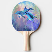 Dolphin Couple - Prachtig Tafeltennisbatje (Achterkant)
