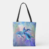 Dolphin Couple - Prachtig Tote Bag (Achterkant)
