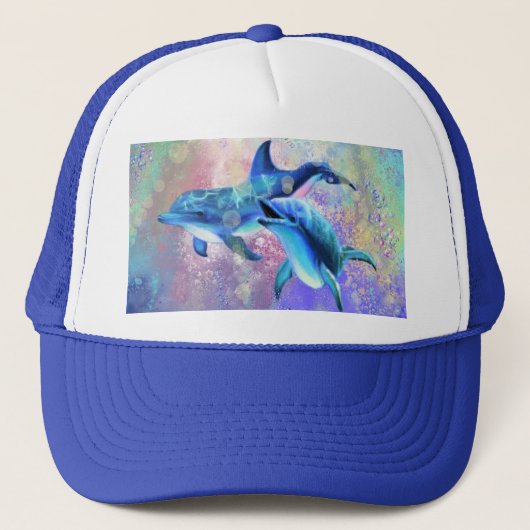 Dolphin Couple - Prachtig Trucker Pet (Voorkant)