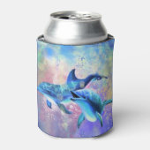 Dolphin Couple - Schilderen Blikjeskoeler (Blikje Voorkant)