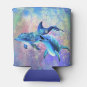 Dolphin Couple - Schilderen Blikjeskoeler (Achterkant)