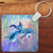 Dolphin Couple - Schilderen  Sleutelhanger (Achterkant)