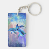 Dolphin Couple Sleutelhanger Happy Family (achterkant)