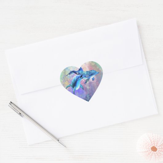 Dolphin Couple Sticker - Schilderen (Envelop)