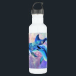 Dolphin Couple - Voeg uw Afbeelding/tekst toe Waterfles<br><div class="desc">Dolphin Couple</div>