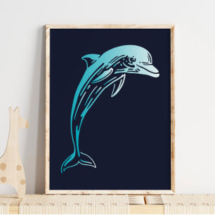 Dolphin Created Print   Muurafdrukken van dolfijne