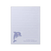Dolphin Cute Kind Personal Briefpapier Notitieblok (Linkerzijde)