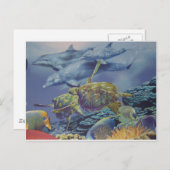 Dolphin Dance met tropische vis Briefkaart (Voorkant / Achterkant)