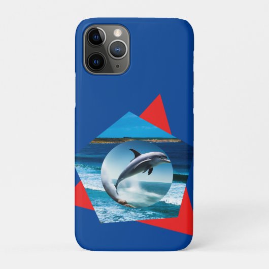 Dolphin dansend op de golven, Case-Mate iPhone case (Achterkant)