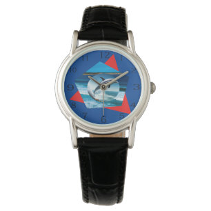 Dolphin danst op de golven, dames bekijken horloge