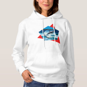 Dolphin danst op de golven, dames Hoodie