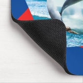 Dolphin danst op de golven, Mousepad Muismat (Hoek)