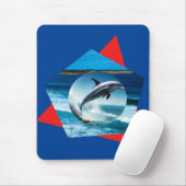 Dolphin danst op de golven, Mousepad Muismat (Met muis)