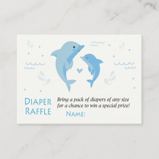 Dolphin Diaper Raffle Tickets (Voorkant)