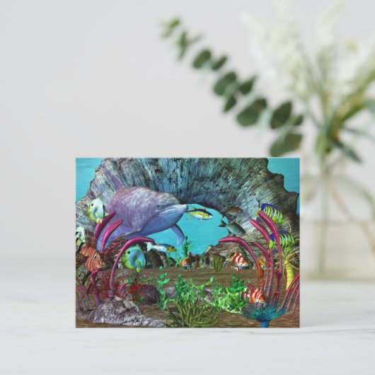 Dolphin Discovery 2 3D Aquarium Briefkaart (Staand voorkant)