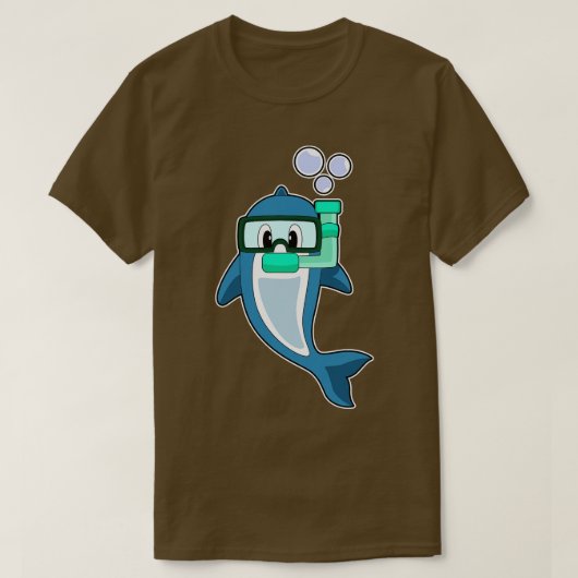 Dolphin Diver Snorkel T-shirt (Design voorkant)