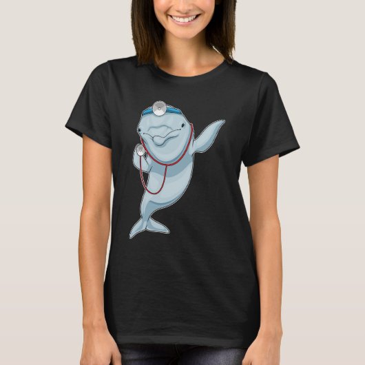 Dolphin Doctor Stethoscoop T-shirt (Voorkant)