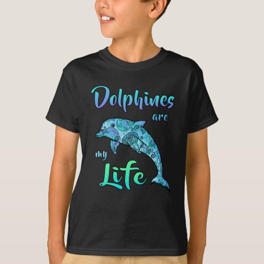 Dolphin Dolphins Ocean Zee Fish Animal Funny Gift T-shirt (Voorkant)