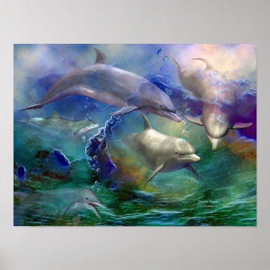 Dolphin Dream Art Poster/Print Poster (Voorkant)