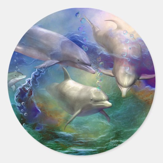Dolphin Dream Art Sticker (Voorkant)