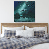 Dolphin Dream Canvas Afdruk (Insitu (Slaapkamer))