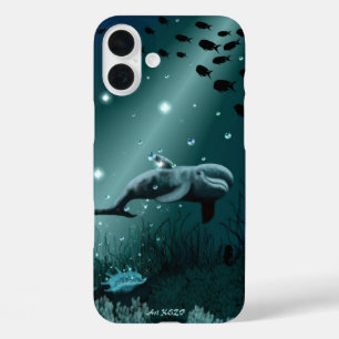 Dolphin Dream iPhone 16 Plus Hoesje
