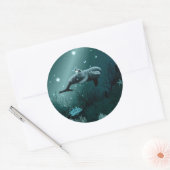 Dolphin Dream Ronde Sticker (Envelop)