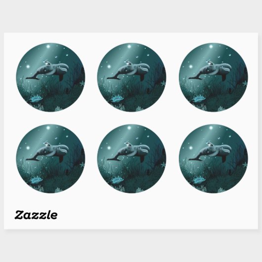 Dolphin Dream Ronde Sticker (Vel)