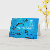 Dolphin Dreaming Kaart (Gele Bloem)