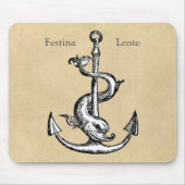 Dolphin en Anchor - Festina Lente Muismat (Voorkant)