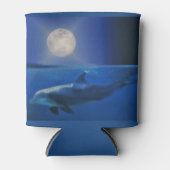 Dolphin en Moon Cozy Cup Koelbox Blikjeskoeler (Voorkant)