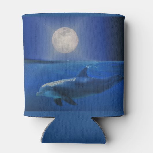 Dolphin en Moon Cozy Cup Koelbox Blikjeskoeler (Achterkant)