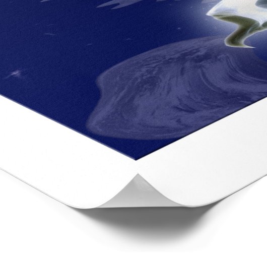 DOLPHIN EN MOON II Fantasy Art Poster (Hoek)