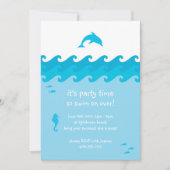 Dolphin en Ocean Waves Invitation Card Kaart (Voorkant)