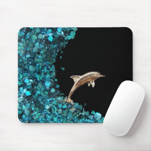 Dolphin en Paua Shell mousepad Muismat (Met muis)