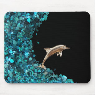 Dolphin en Paua Shell mousepad Muismat