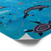 Dolphin en Turtle Dreaming Poster (Hoek)