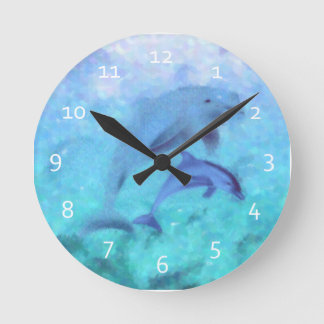 Dolphin Family Clocks Ronde Klok