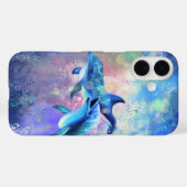 Dolphin Family Love Case-Mate iPhone Case (Achterkant (horizontaal))