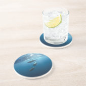 Dolphin Family Underwater Zandsteen Onderzetter (Zijkant)